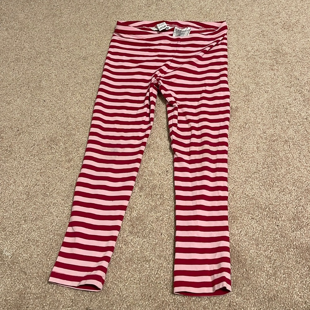Children’s pink striped leggings